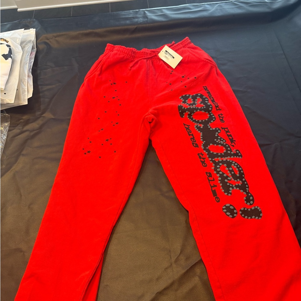 Vibrant Red SP5DER JOGGERS